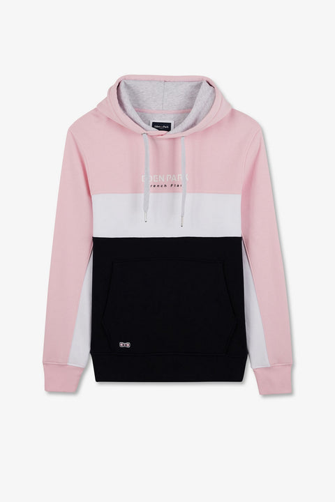 Pink colour-block hooded sweatshirt - Image 2