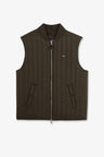 Khaki sleeveless puffa jacket