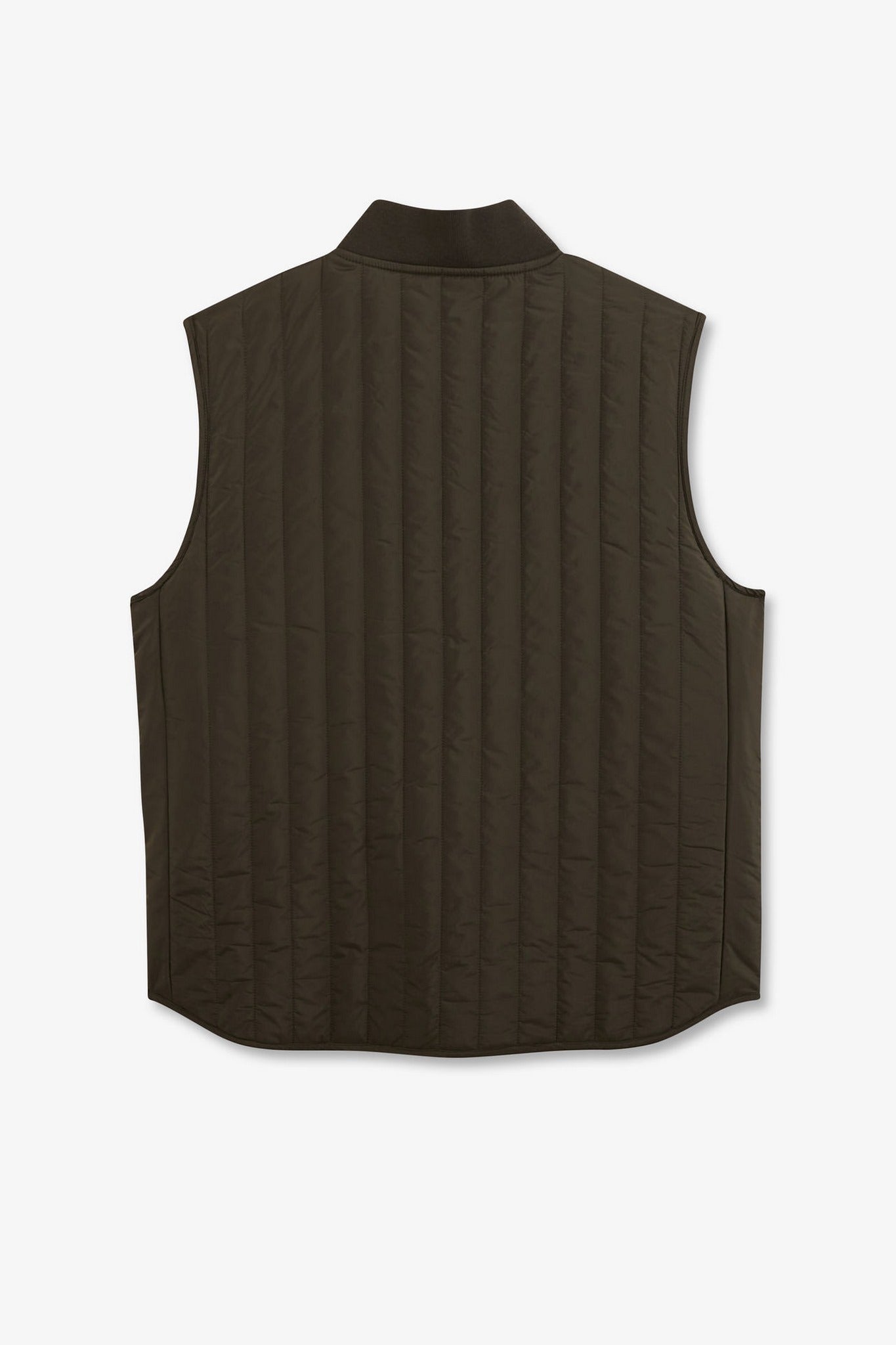 Khaki sleeveless puffa jacket