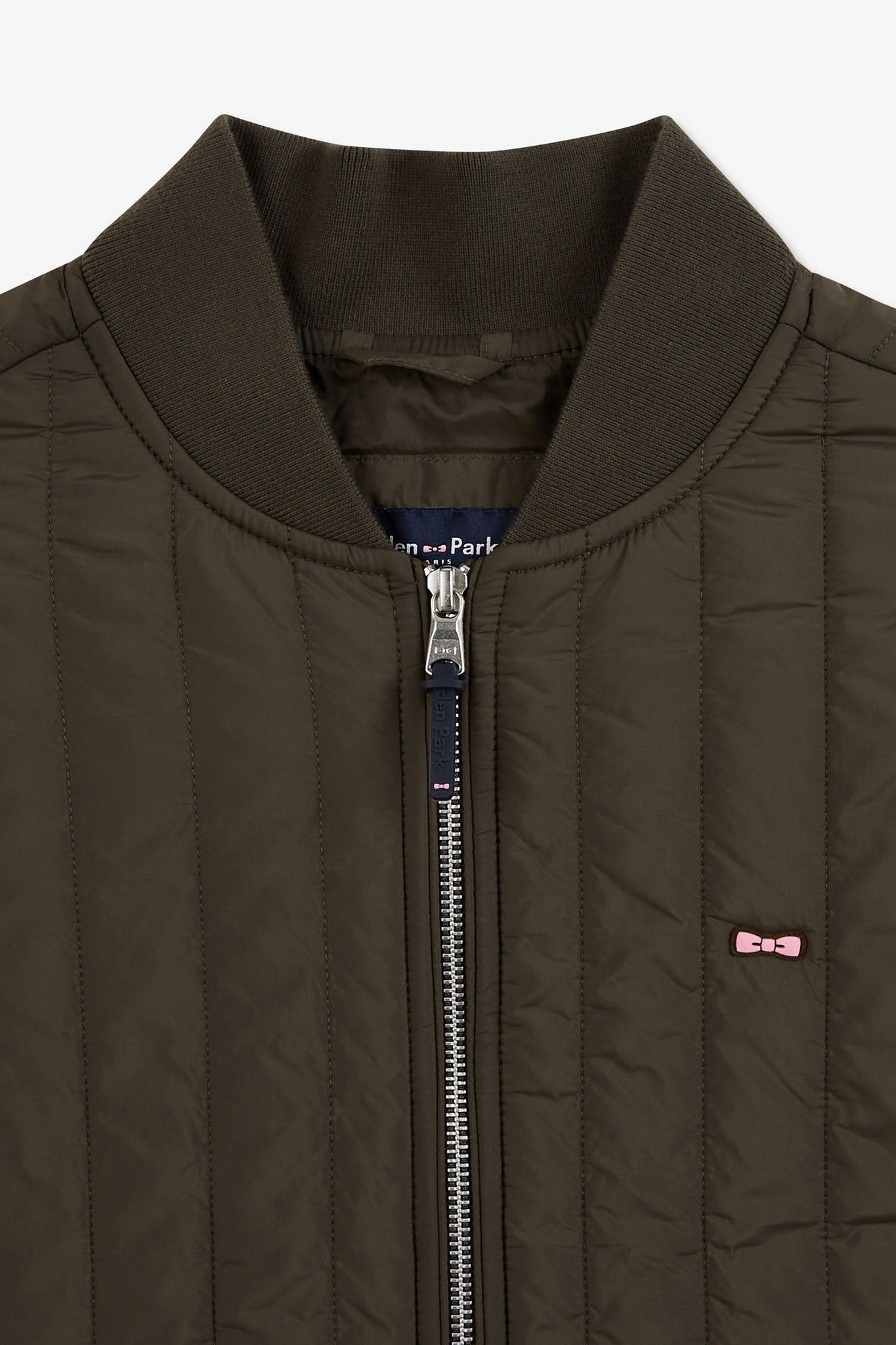 Khaki sleeveless puffa jacket