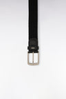 Black plain rubber elastic belt