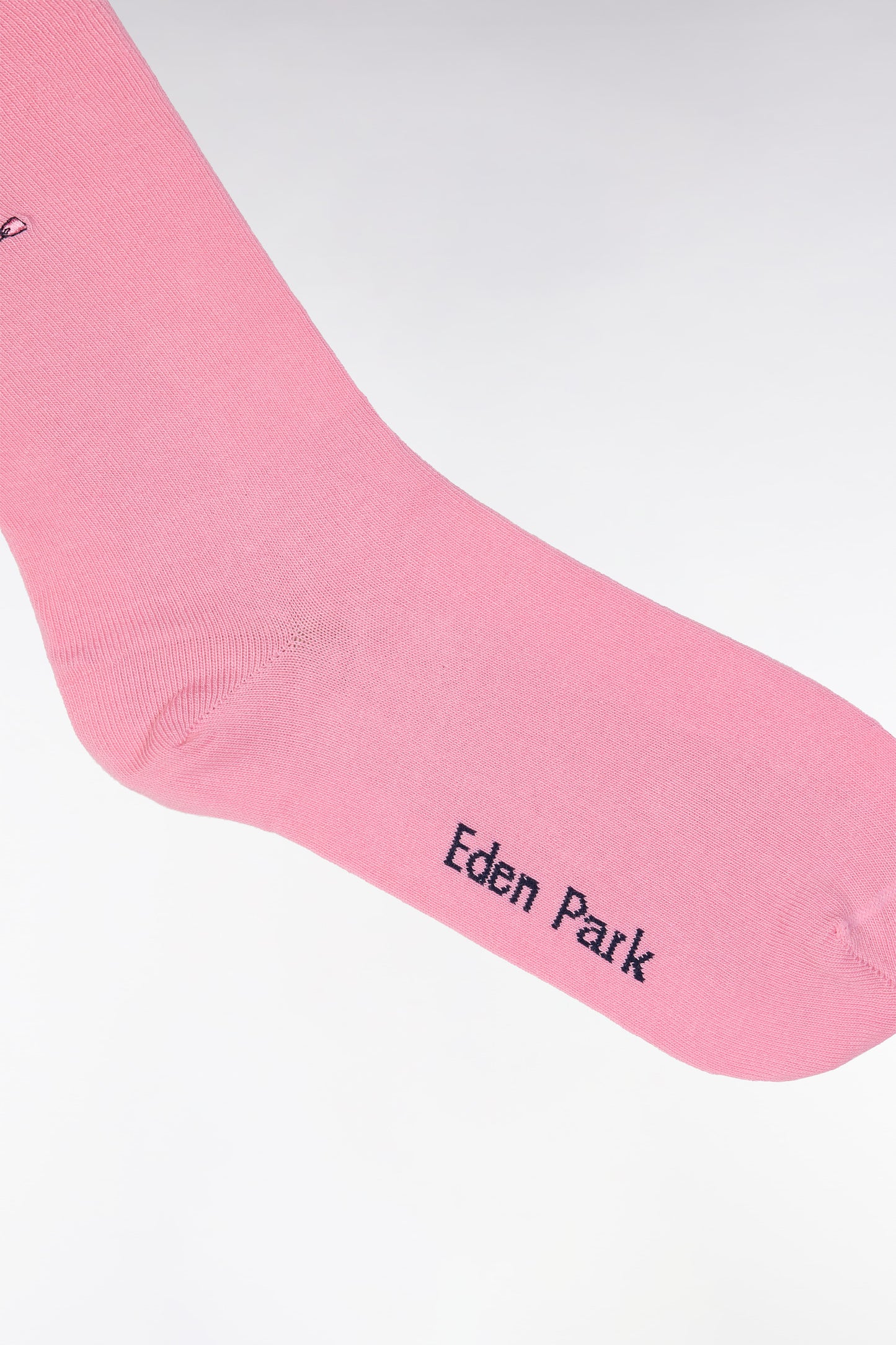 Pink stretch cotton-blend socks with full-rim trim