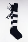 Navy and white full-rimmed rugby socks