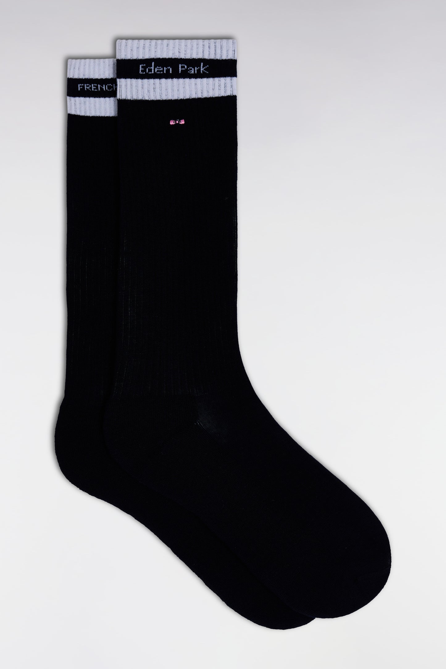 Navy stretch cotton-blend socks with Eden Park logo
