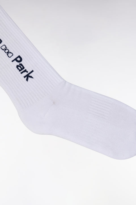 White stretch cotton-blend socks with Eden Park jacquard - Image 2