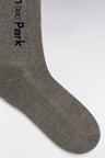 Grey stretch cotton-blend socks with Eden Park jacquard