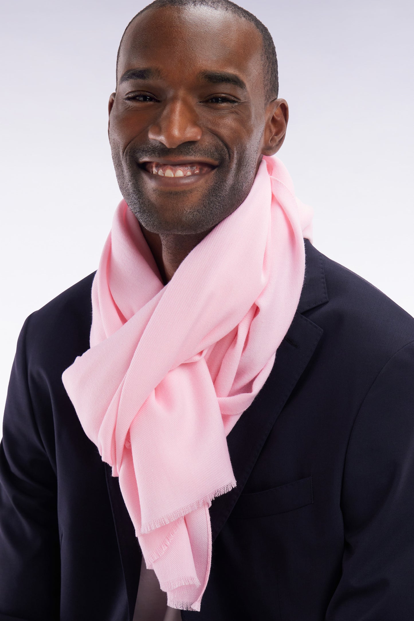 Plain pink flowing scarf