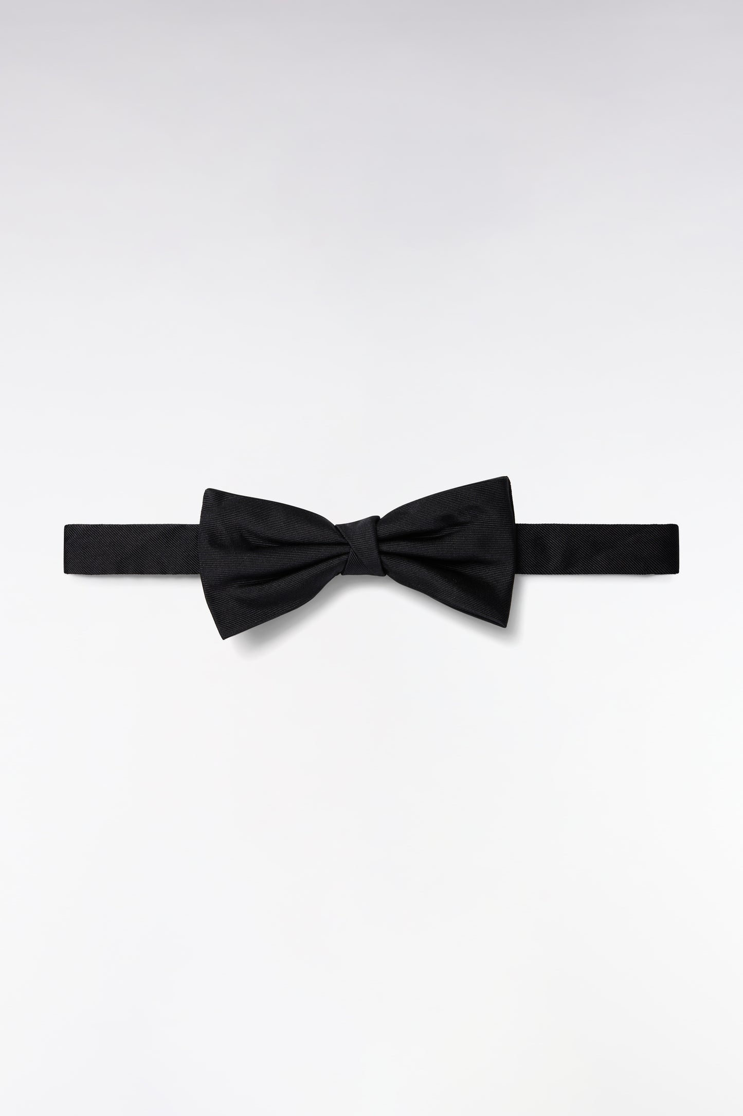 Black silk bow tie