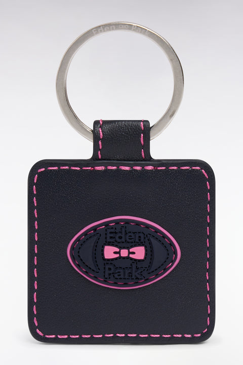Pink leather keychain - Image 1
