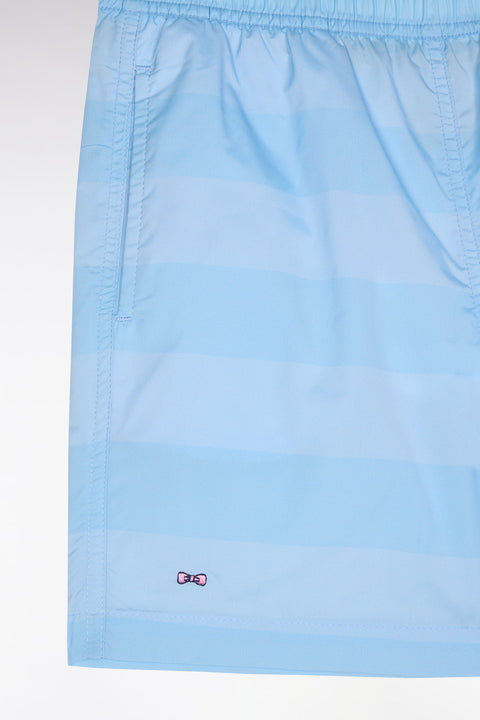 Striped sky blue children's swimsuit - Image 2