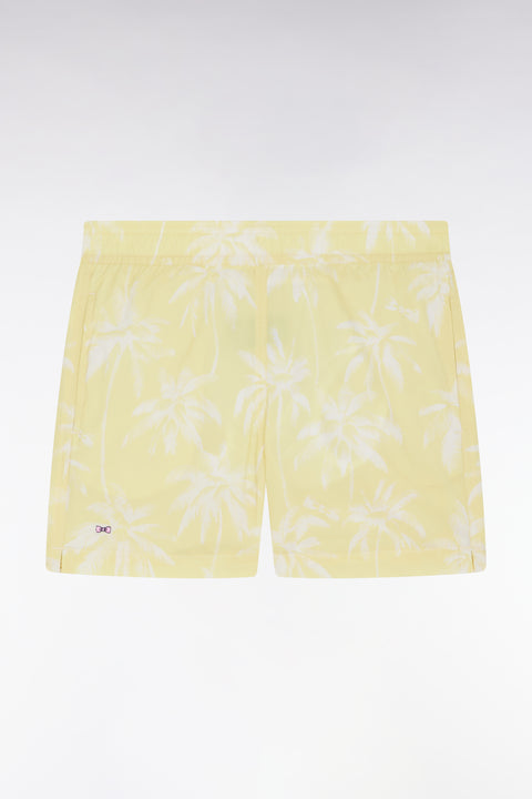 Yellow children's swimsuit with palm tree print - Image 1