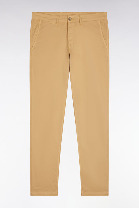 Camel straight-cut stretch cotton pleat-free chinos - Image 2