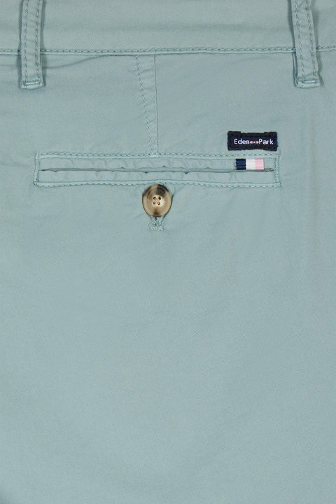 Medium grey straight-cut stretch cotton pleat-free chinos - Image 2