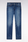 Straight-cut dark stretch denim 5-pocket jeans