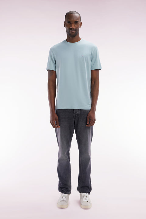 Straight cut dark grey stretch denim 5-pocket jeans - Image 1