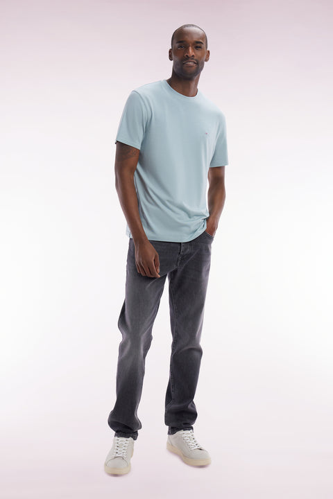 Straight cut dark grey stretch denim 5-pocket jeans - Image 2