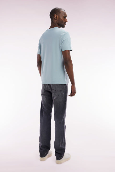 Straight cut dark grey stretch denim 5-pocket jeans - Image 3