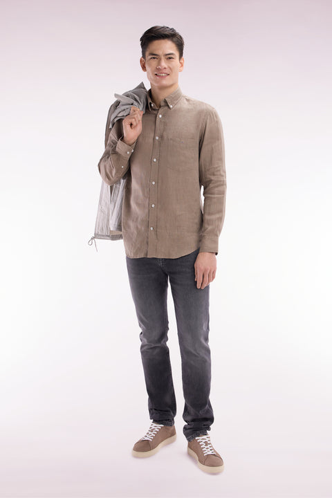 Slim fit grey stretch denim 5-pocket jeans - Image 2