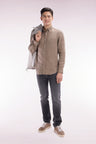 Slim fit grey stretch denim 5-pocket jeans