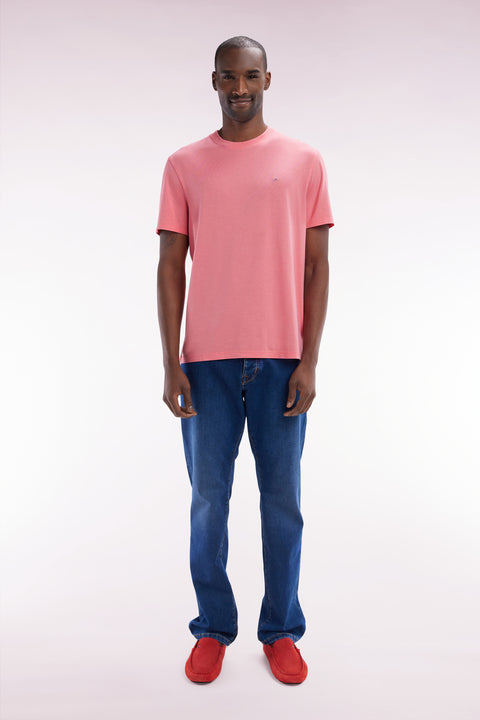 Straight-cut raw blue stretch denim 5-pocket jeans - Image 1