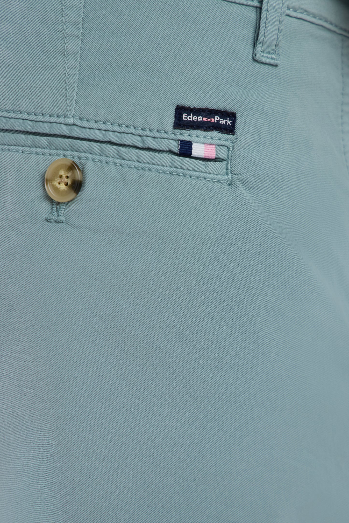 Medium grey straight-cut stretch cotton chino Bermuda shorts