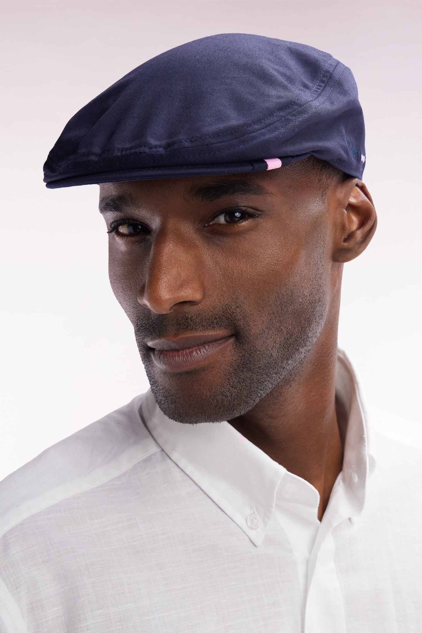 Casquette béret en twill de coton marine