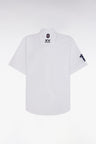 XV de France short sleeved white cotton shirt
