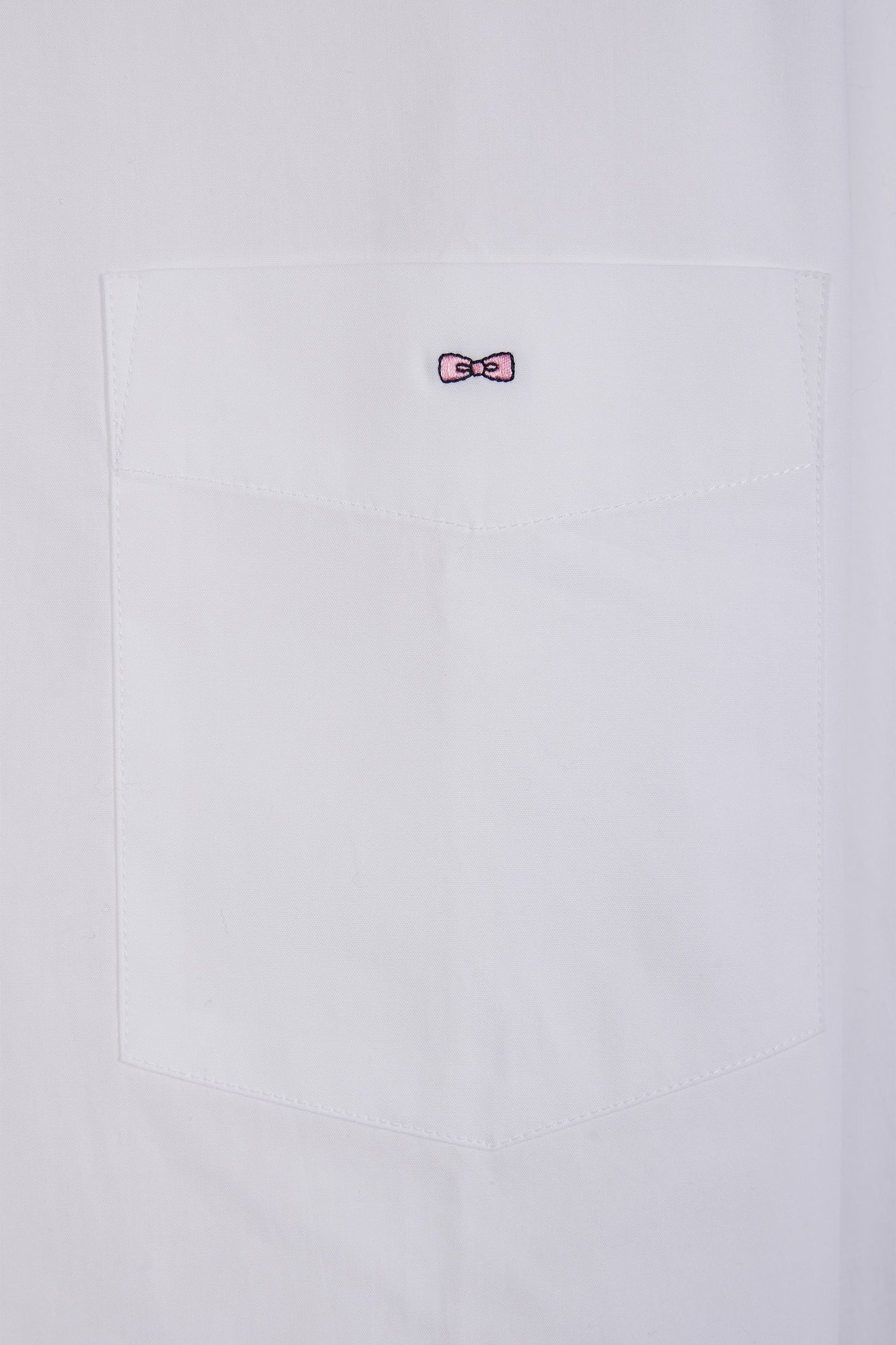 Chemise en coton blanc coudière coupe droite