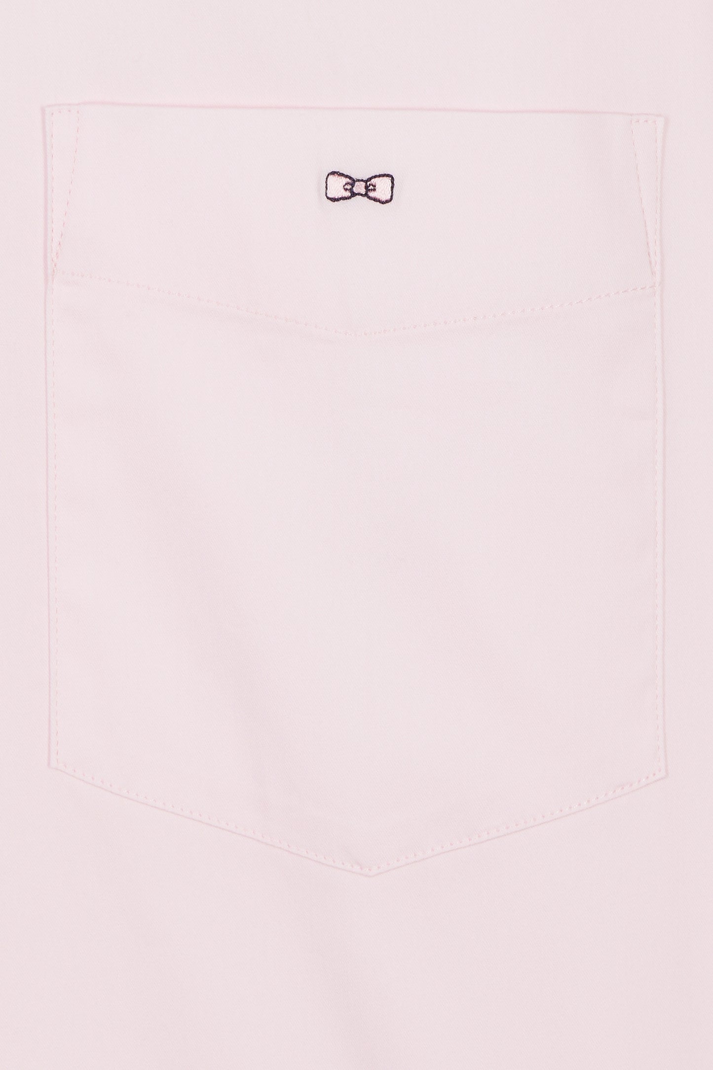 Straight-fit pink cotton twill shirt