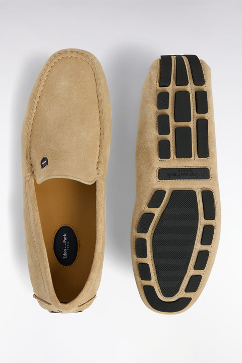 Mocassins en cuir suédé beige - Image 2