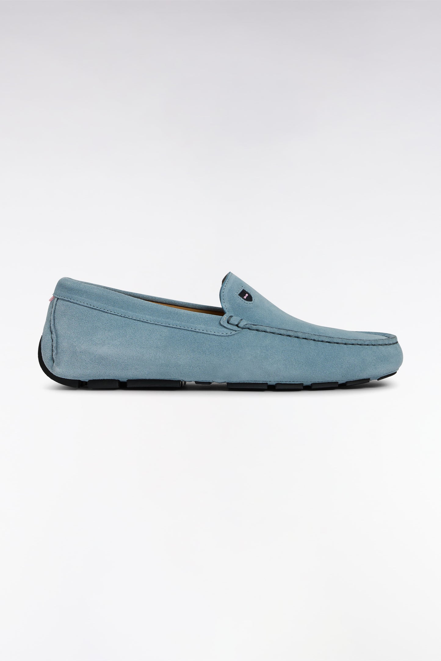 Mocassins en cuir suédé bleu ciel