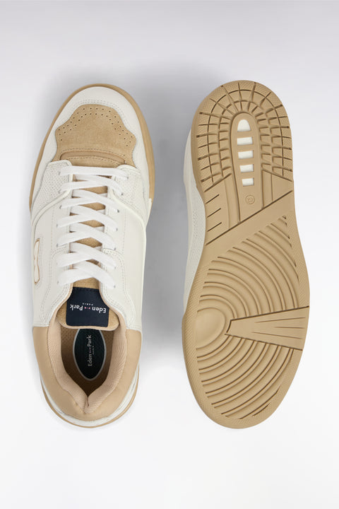White and beige EP10 leather sneakers - Image 3