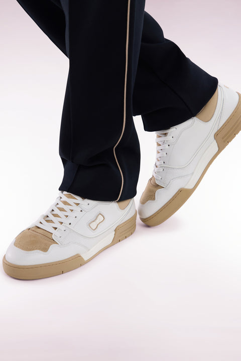White and beige EP10 leather sneakers - Image 2