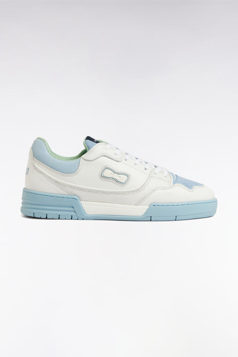White and sea green EP10 leather sneakers - Image 1