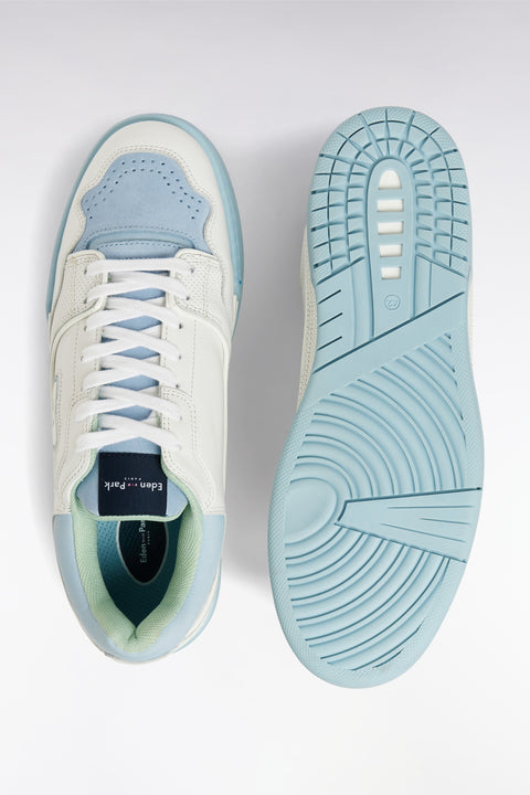 White and sea green EP10 leather sneakers - Image 3