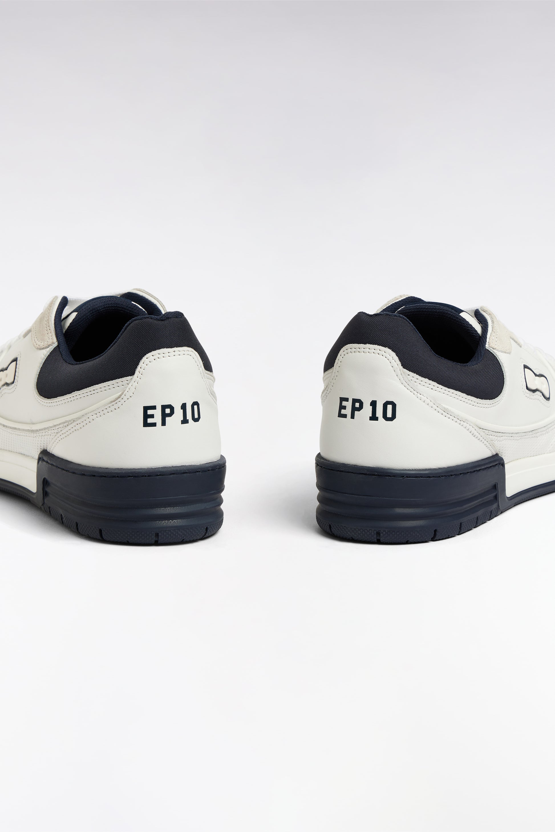 Sneakers EP10 en cuir blanches et marine