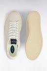 Yellow suede leather low-top sneakers