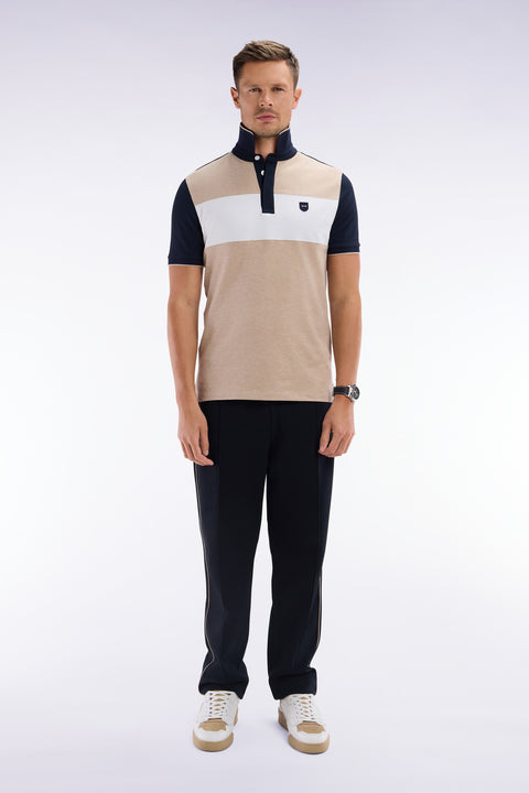 Straight-cut black cotton interlock jogging pants - Image 1