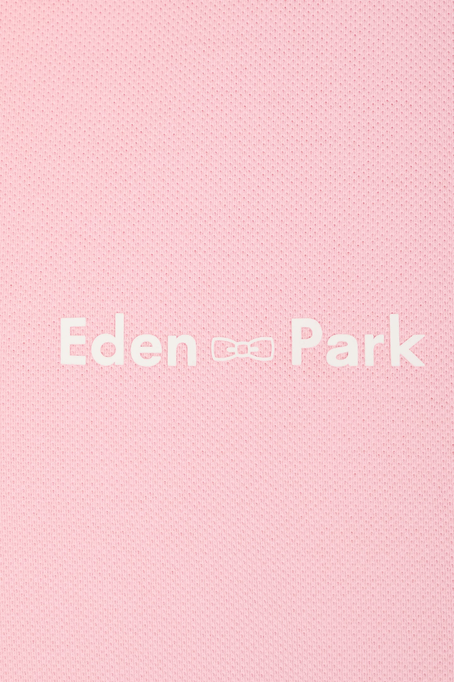 Relaxed-fit plain short-sleeved polo shirt in pink cotton with Eden Park lettering