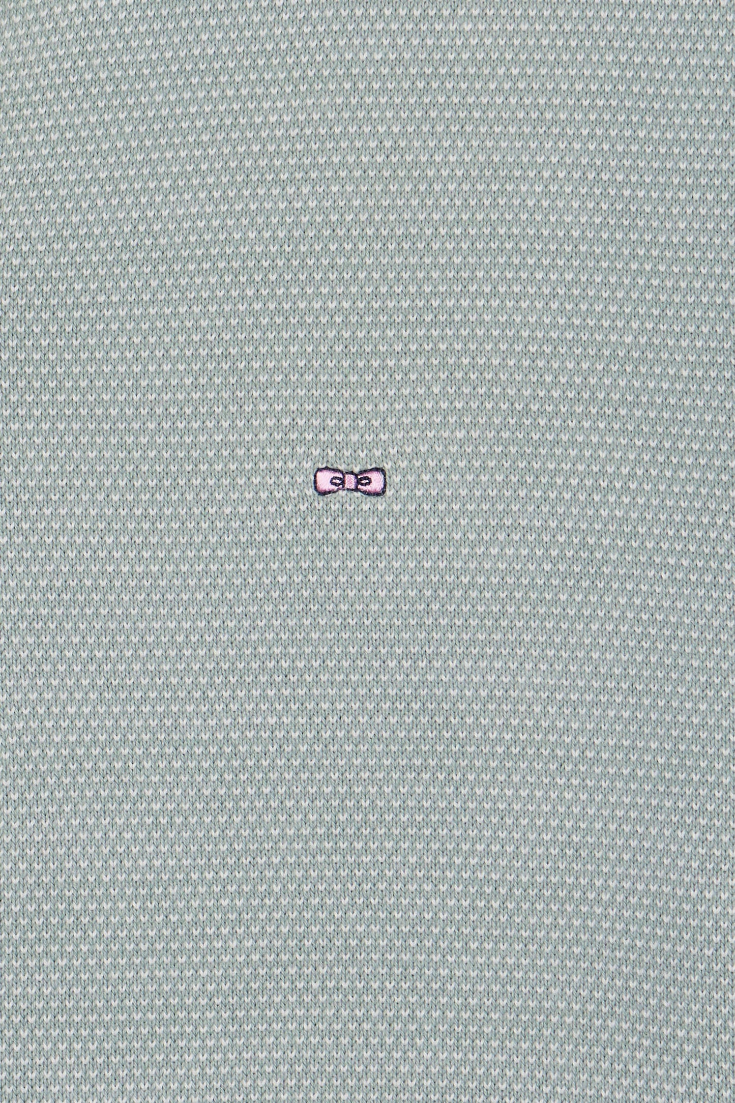 Straight-cut light grey cotton polo neck jumper