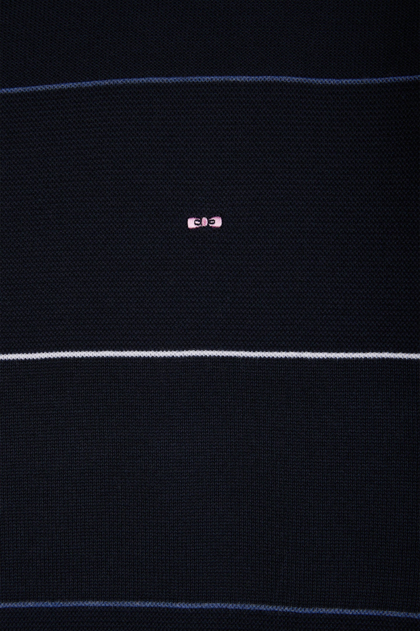 Round-neck navy cotton jumper