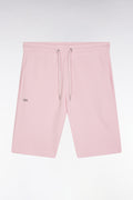 Short en molleton coton rose coupe droite