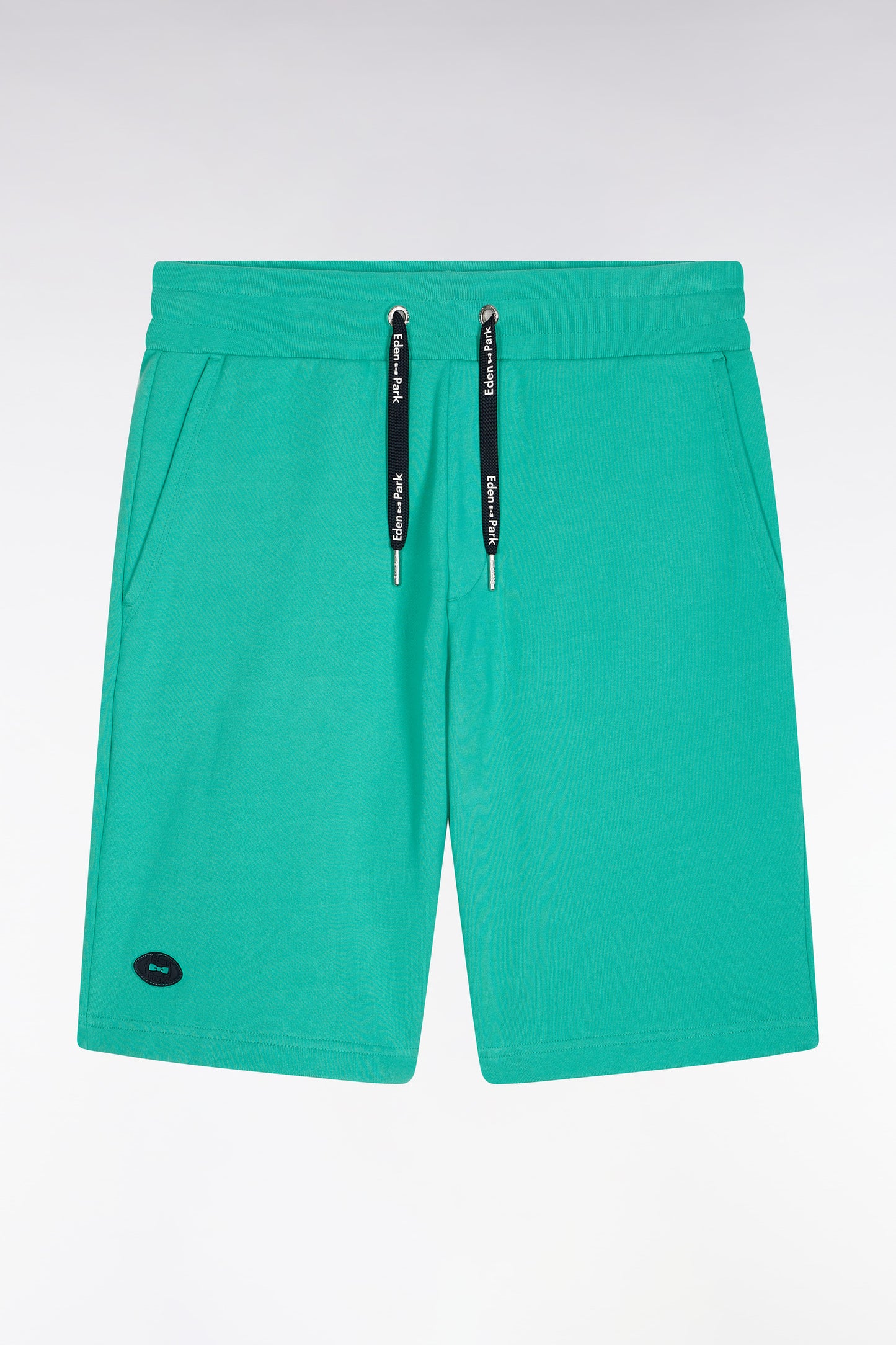 Short en molleton coton vert coupe décontractée