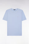 Straight-fit light grey short-sleeved T-shirt