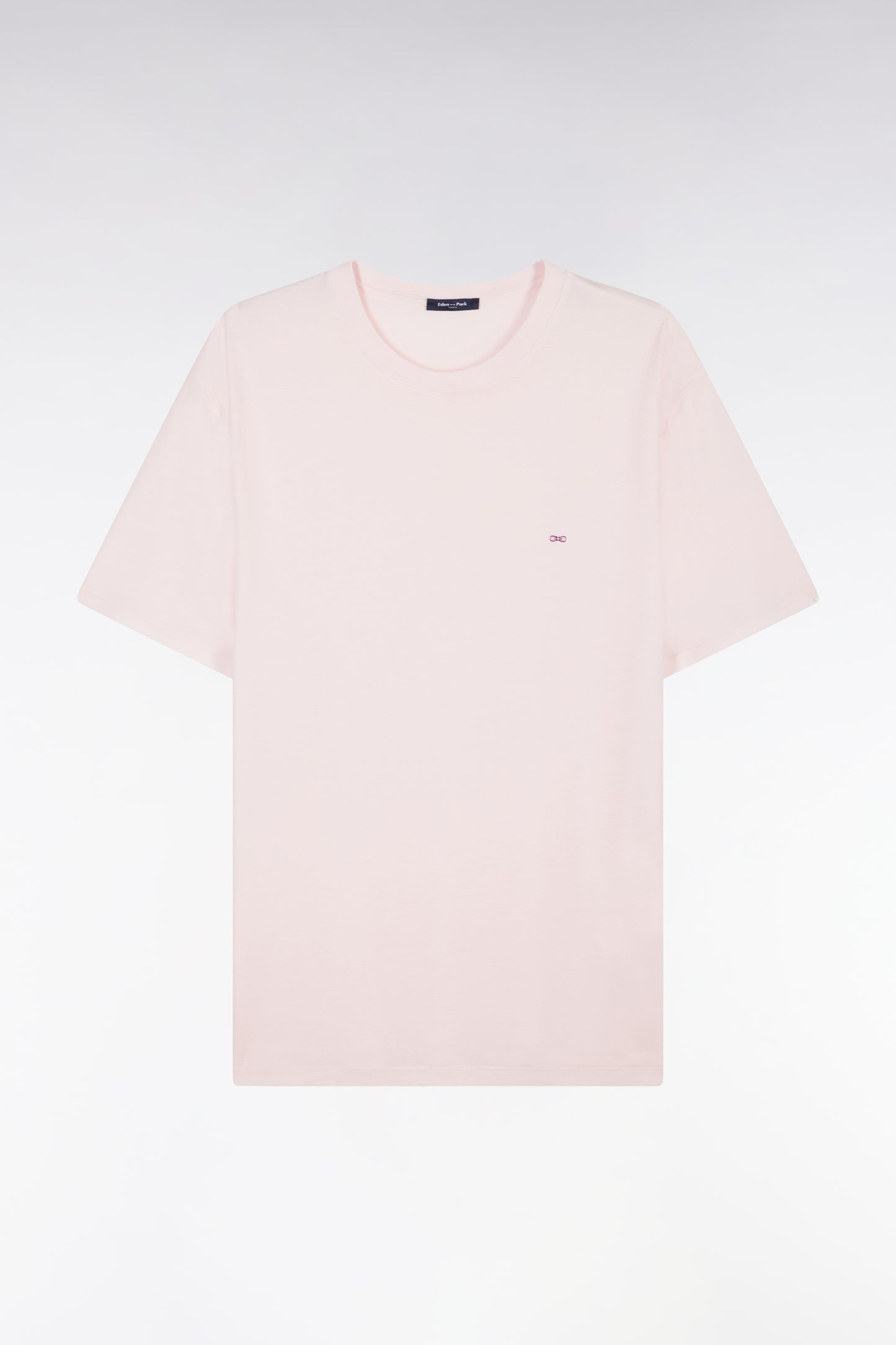 Straight-fit light pink short-sleeved T-shirt