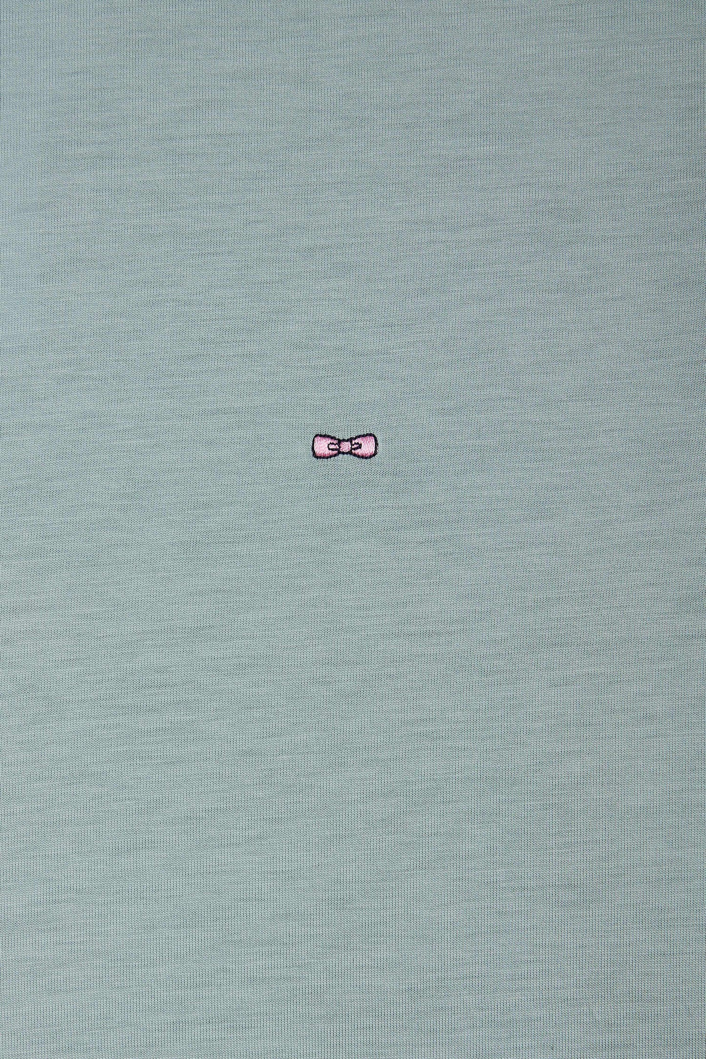 Straight-fit sea green short-sleeved T-shirt
