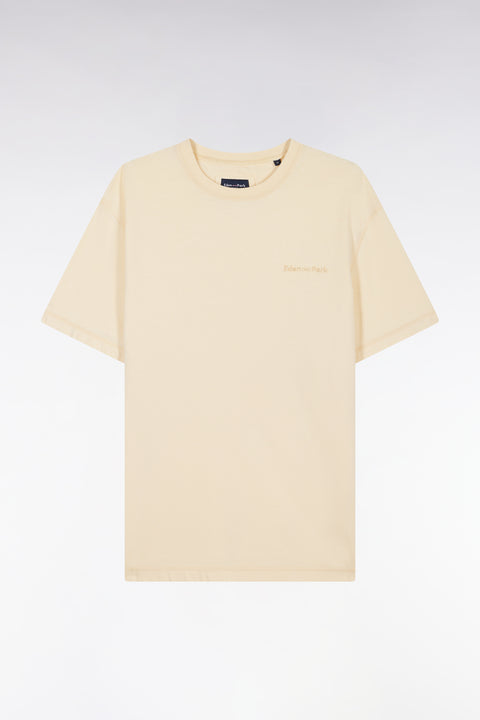 Relaxed-fit ochre overdyed cotton T-shirt - Image 2
