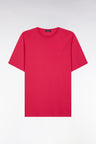 Straight-fit fuchsia Pima cotton T-shirt