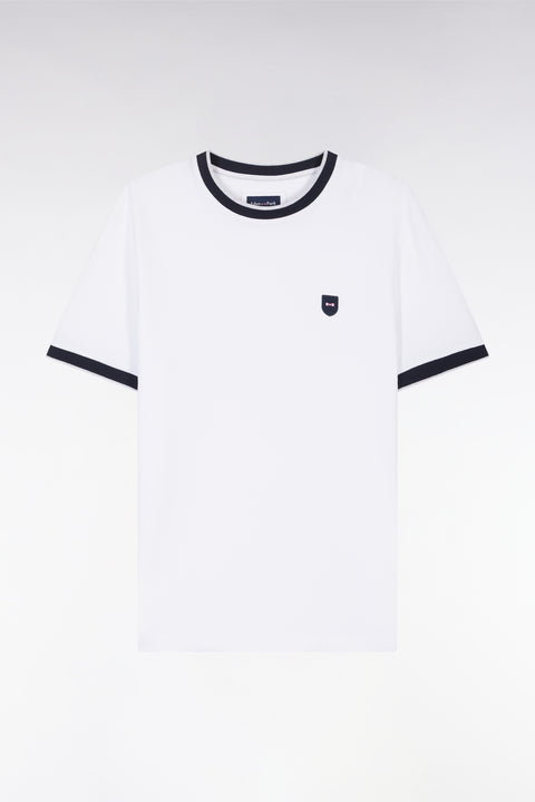 Slim-fit white stretch cotton T-shirt - Image 2