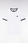 Slim-fit white stretch cotton T-shirt
